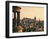 Dugald Stewart Monument and View over Princes Street, Edinburgh, Lothian, Scotland-Rainford Roy-Framed Photographic Print
