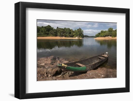 Dugout Canoe. Fairview, Iwokrama Reserve, Guyana-Pete Oxford-Framed Photographic Print