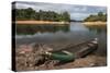 Dugout Canoe. Fairview, Iwokrama Reserve, Guyana-Pete Oxford-Stretched Canvas