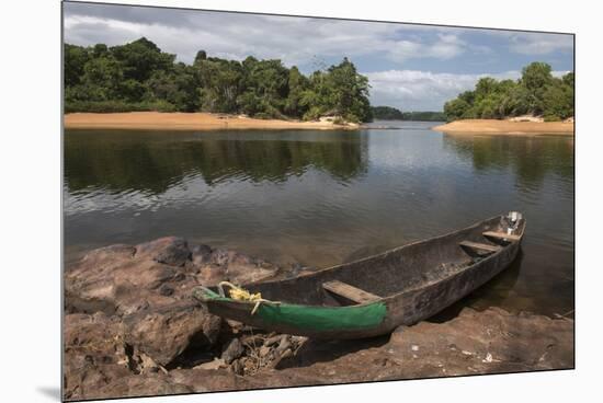 Dugout Canoe. Fairview, Iwokrama Reserve, Guyana-Pete Oxford-Mounted Premium Photographic Print