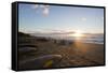 Dugout canoe on the beach, Tamatave, Indian Ocean coast, Madagascar, Africa-Christian Kober-Framed Stretched Canvas