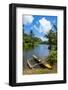 Dugout Canoe on the Wailua River. Kauai, Hawaii, United States of America, Pacific-Michael Runkel-Framed Photographic Print