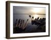 Dugout Canoes on the Congo River, Yangambi, Democratic Republic of Congo, Africa-Andrew Mcconnell-Framed Photographic Print