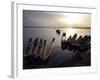 Dugout Canoes on the Congo River, Yangambi, Democratic Republic of Congo, Africa-Andrew Mcconnell-Framed Photographic Print