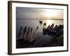 Dugout Canoes on the Congo River, Yangambi, Democratic Republic of Congo, Africa-Andrew Mcconnell-Framed Photographic Print