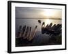 Dugout Canoes on the Congo River, Yangambi, Democratic Republic of Congo, Africa-Andrew Mcconnell-Framed Photographic Print