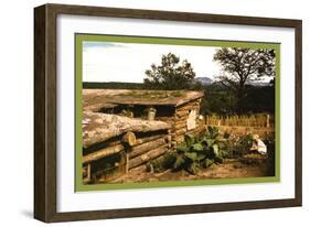 Dugout Home Graden of Jack Whinery in Pie Town-Russell Lee-Framed Art Print