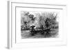 Dugout in the Essequibo River, Guyana, 19th Century-Edouard Riou-Framed Giclee Print