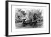 Dugout in the Essequibo River, Guyana, 19th Century-Edouard Riou-Framed Giclee Print