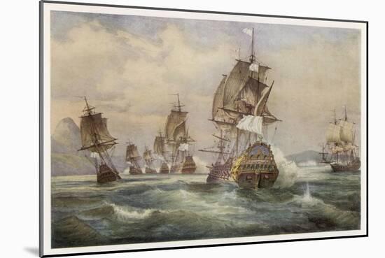 Duguay-Trouin's Naval Attack on Rio de Janeiro-Perrot-Mounted Art Print