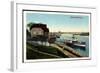 Duisburg Homberg Essenberg, Rhein, Boot, Passant-null-Framed Giclee Print