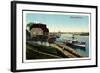 Duisburg Homberg Essenberg, Rhein, Boot, Passant-null-Framed Giclee Print