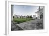 Duisburg, North Rhine-Westphalia, Garten Der Erinnerung with View at the Jewish Parish Hall-Bernd Wittelsbach-Framed Photographic Print