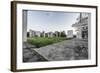 Duisburg, North Rhine-Westphalia, Garten Der Erinnerung with View at the Jewish Parish Hall-Bernd Wittelsbach-Framed Photographic Print