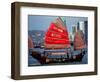 Duk Ling Junk Boat Sails in Victoria Harbor, Hong Kong, China-Russell Gordon-Framed Photographic Print