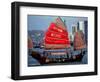 Duk Ling Junk Boat Sails in Victoria Harbor, Hong Kong, China-Russell Gordon-Framed Photographic Print