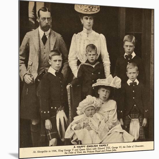 Duke and Duchess of York with their Six Children-null-Mounted Photographic Print