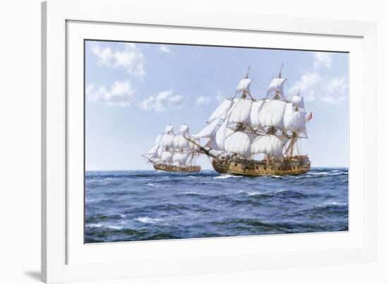 'Duke' And 'Duchess'-Montague Dawson-Framed Giclee Print