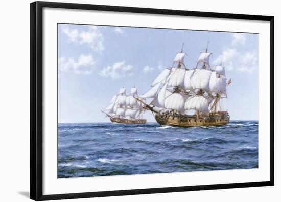 'Duke' And 'Duchess'-Montague Dawson-Framed Giclee Print