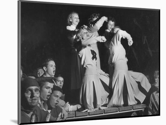 Duke Cheerleaders Cheering Amound the Fans in the Bleachers-Mark Kauffman-Mounted Photographic Print