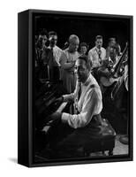 Duke Ellington Playing Don't Get Around Much Anymore-Gjon Mili-Framed Stretched Canvas