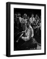 Duke Ellington Playing Don't Get Around Much Anymore-Gjon Mili-Framed Photographic Print