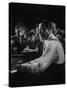 Duke Ellington Playing Sophisticated Lady at Jam Session-Gjon Mili-Stretched Canvas
