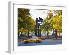 Duke Ellington Statue, Frawley Circle, Harlem, Manhattan, New York City, USA-Jon Arnold-Framed Photographic Print