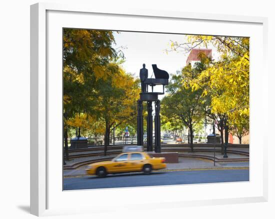 Duke Ellington Statue, Frawley Circle, Harlem, Manhattan, New York City, USA-Jon Arnold-Framed Photographic Print