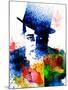 Duke Ellington Watercolor-Jack Hunter-Mounted Art Print