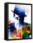 Duke Ellington Watercolor-Jack Hunter-Framed Stretched Canvas