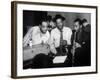 Duke Ellington with Ben Webster and Jimmy Hamilton at Carnegie Hall, 1948-null-Framed Photo