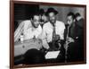 Duke Ellington with Ben Webster and Jimmy Hamilton at Carnegie Hall, 1948-null-Framed Photo