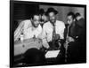 Duke Ellington with Ben Webster and Jimmy Hamilton at Carnegie Hall, 1948-null-Framed Photo