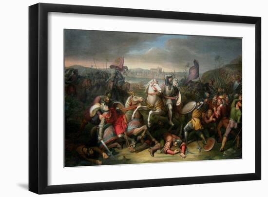 Duke Erich Von Calenberg Rescues Emperor Maximilian in the Battle at Regensburg in 1504-Johann Christian Riepenhausen-Framed Giclee Print