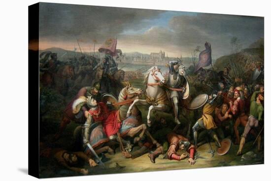 Duke Erich Von Calenberg Rescues Emperor Maximilian in the Battle at Regensburg in 1504-Johann Christian Riepenhausen-Stretched Canvas
