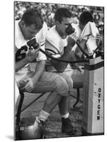 Duke Football Players Breathing Oxygen from a Bottle During the Game-Mark Kauffman-Mounted Photographic Print