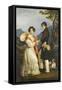 Duke Maximilian Joseph in Bavaria and Ludovika of Bavaria at Schloss Tegernsee-Joseph Karl Stieler-Framed Stretched Canvas