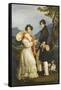 Duke Maximilian Joseph in Bavaria and Ludovika of Bavaria at Schloss Tegernsee-Joseph Karl Stieler-Framed Stretched Canvas