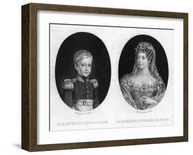 Duke of Bordeaux and the Duchess of Berri-Charles Achille d' Hardiviller-Framed Giclee Print