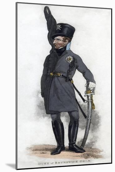 Duke of Brunswick Oels, 1810-J Chapman-Mounted Giclee Print