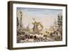 Duke of Burgundy's Ship Launched in Rochefort on 20 October 1751, France, 18th Century-null-Framed Giclee Print