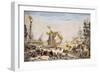 Duke of Burgundy's Ship Launched in Rochefort on 20 October 1751, France, 18th Century-null-Framed Giclee Print