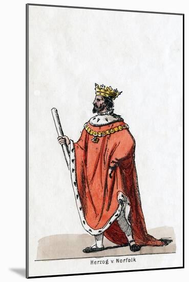 Duke of Norfolk, Costume Design for Shakespeare's Play, Henry VIII, 19th Century-null-Mounted Giclee Print