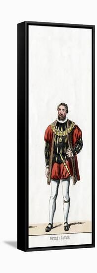 Duke of Suffolk, Costume Design for Shakespeare's Play, Henry VIII, 19th Century-null-Framed Stretched Canvas