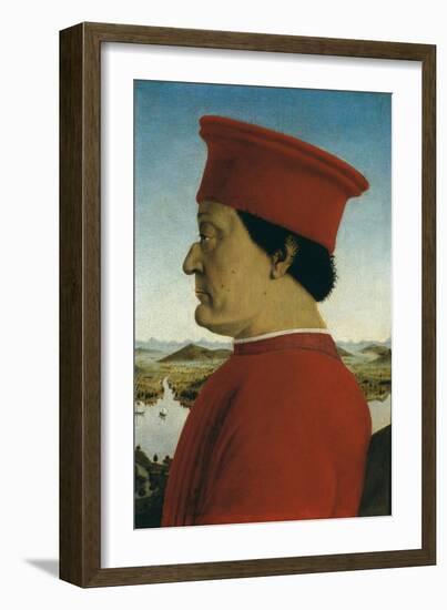 Duke of Urbino, Battista Sforza-Piero della Francesca-Framed Art Print