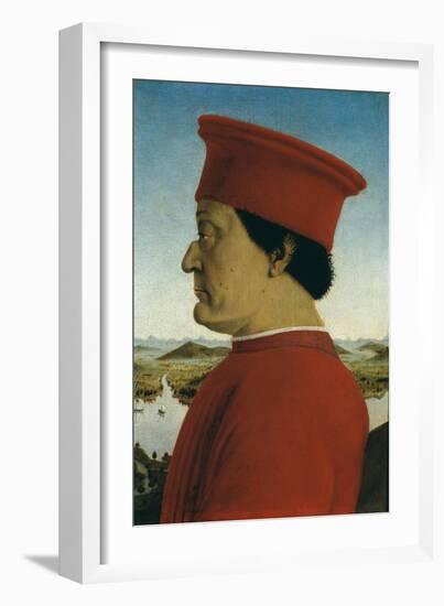 Duke of Urbino, Battista Sforza-Piero della Francesca-Framed Art Print