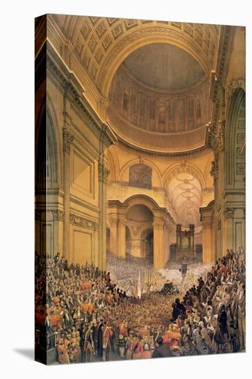 Duke of Wellington's Funeral in St. Paul's Cathedral, 1852-Louis Haghe-Stretched Canvas