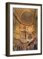 Duke of Wellington's Funeral in St. Paul's Cathedral, 1852-Louis Haghe-Framed Giclee Print