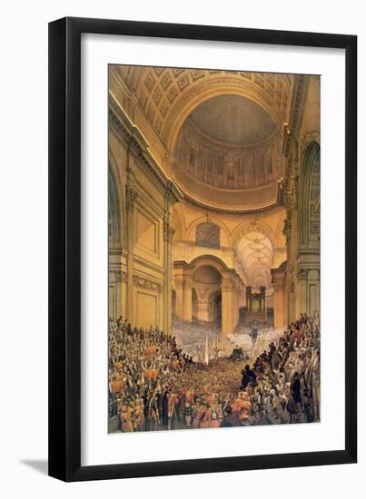 Duke of Wellington's Funeral in St. Paul's Cathedral, 1852-Louis Haghe-Framed Giclee Print